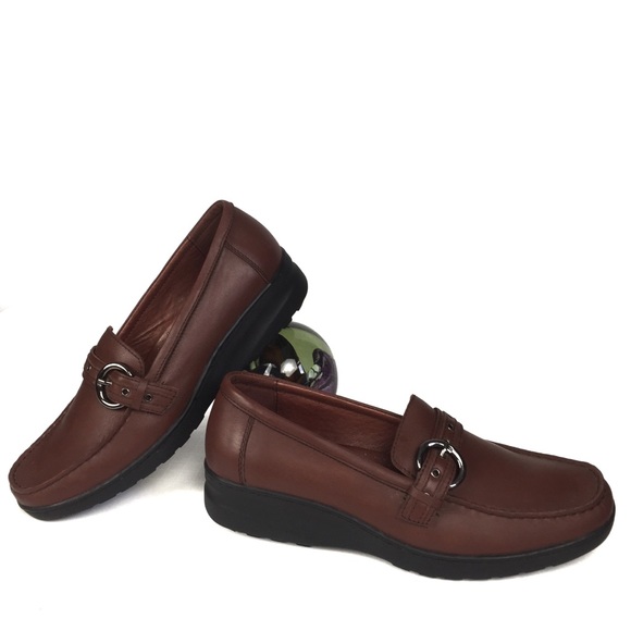 Gravity Defyer cordovan leather loafers w/buckle - Picture 2 of 9